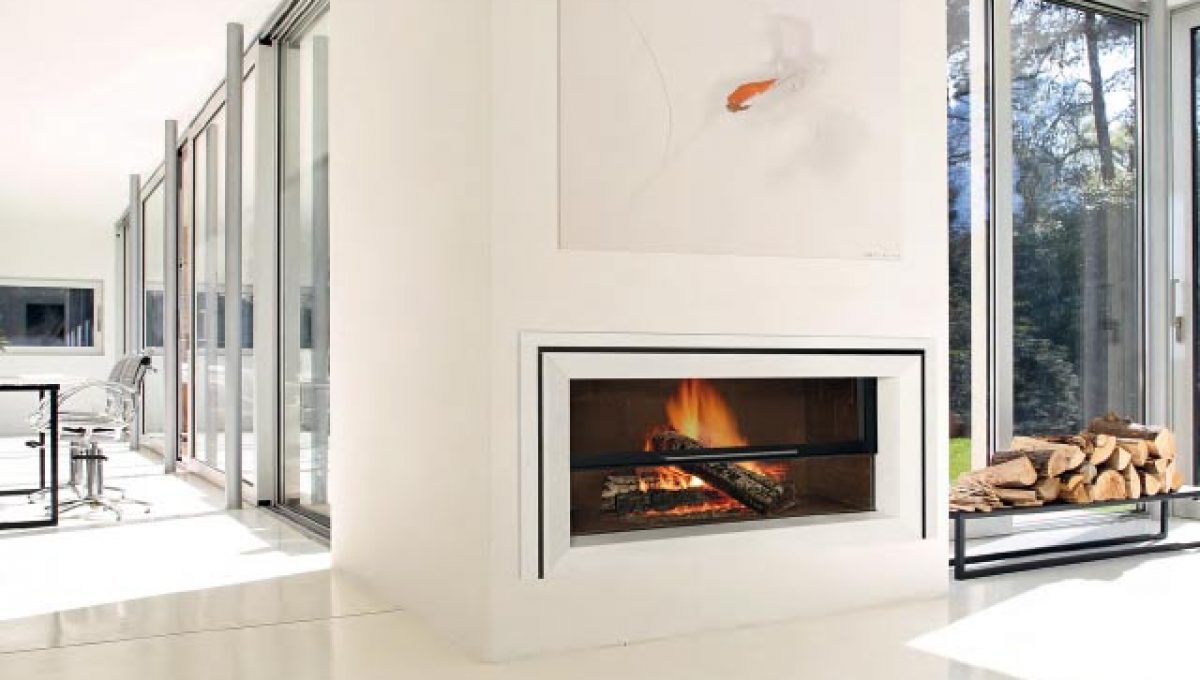 Cheminée à Bois Contemporaine  Florina | Cheminées Viano