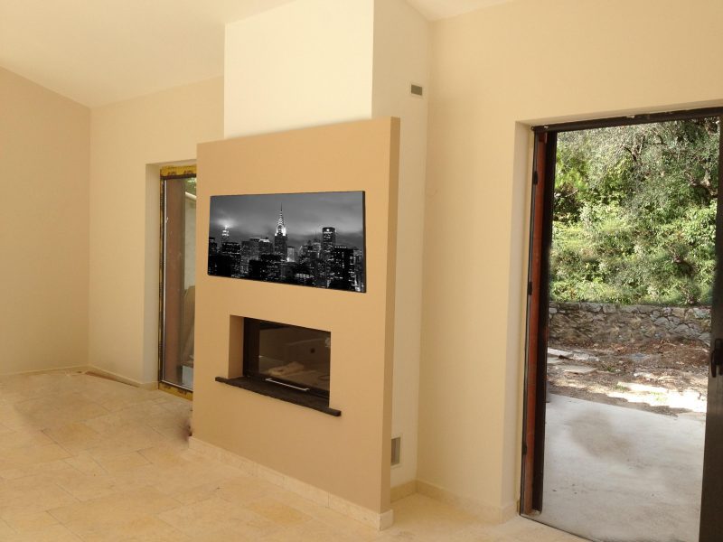 Cheminée sur-mesure frontale