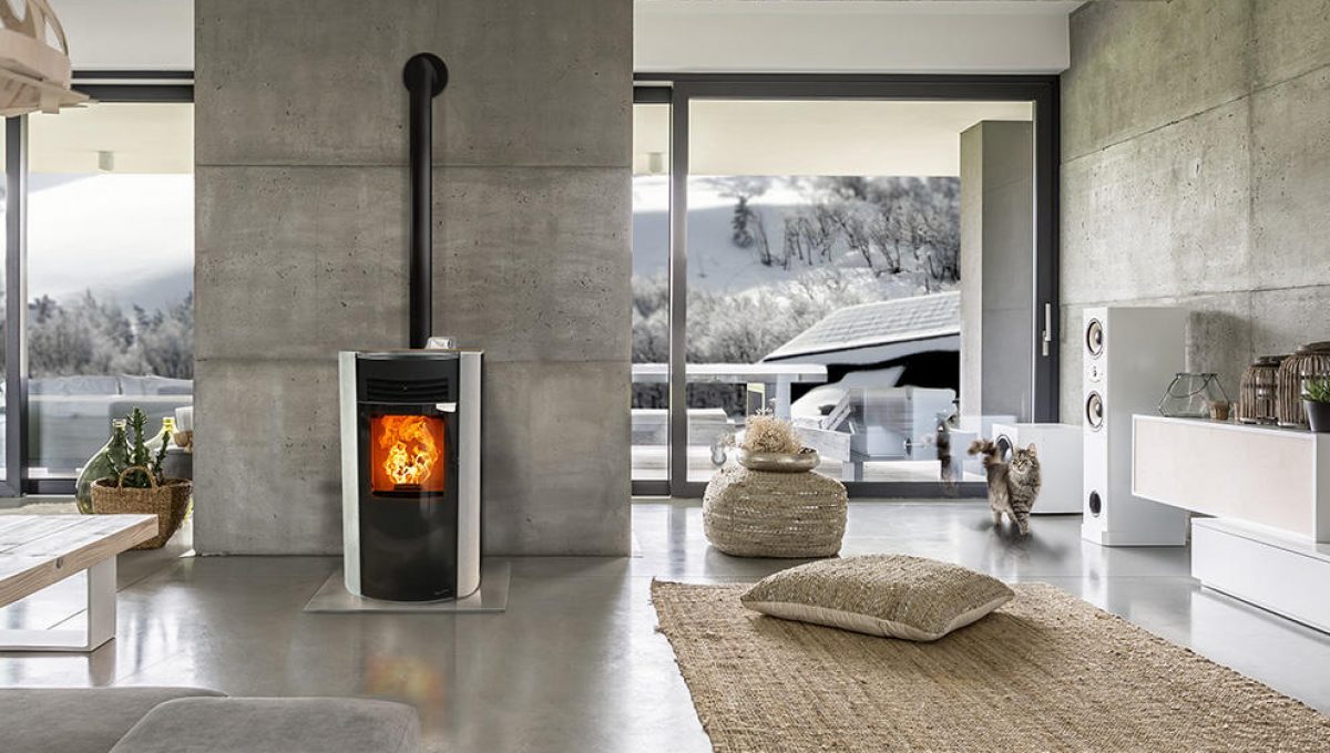 Poêle à Granulés H7 Signature Béton | Cheminées Viano