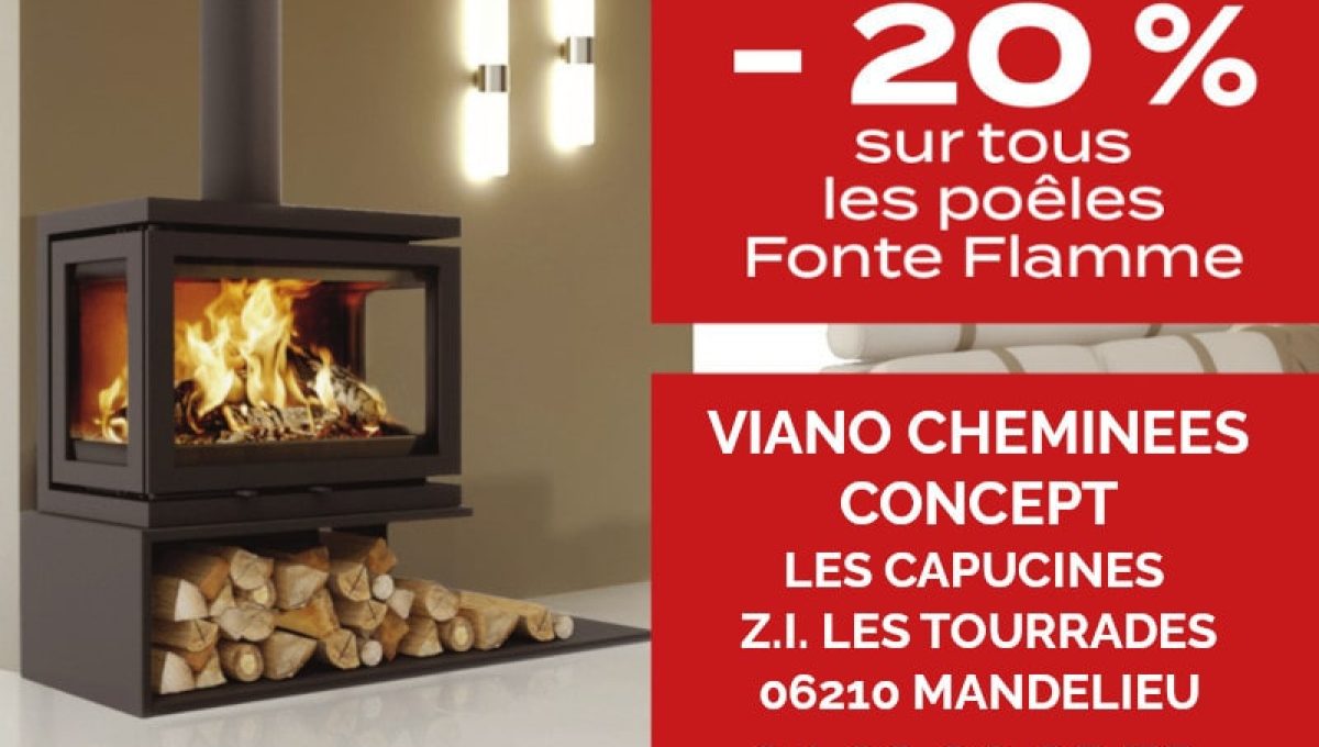 Promotions Cheminées & Poêles : Fonte Flamme