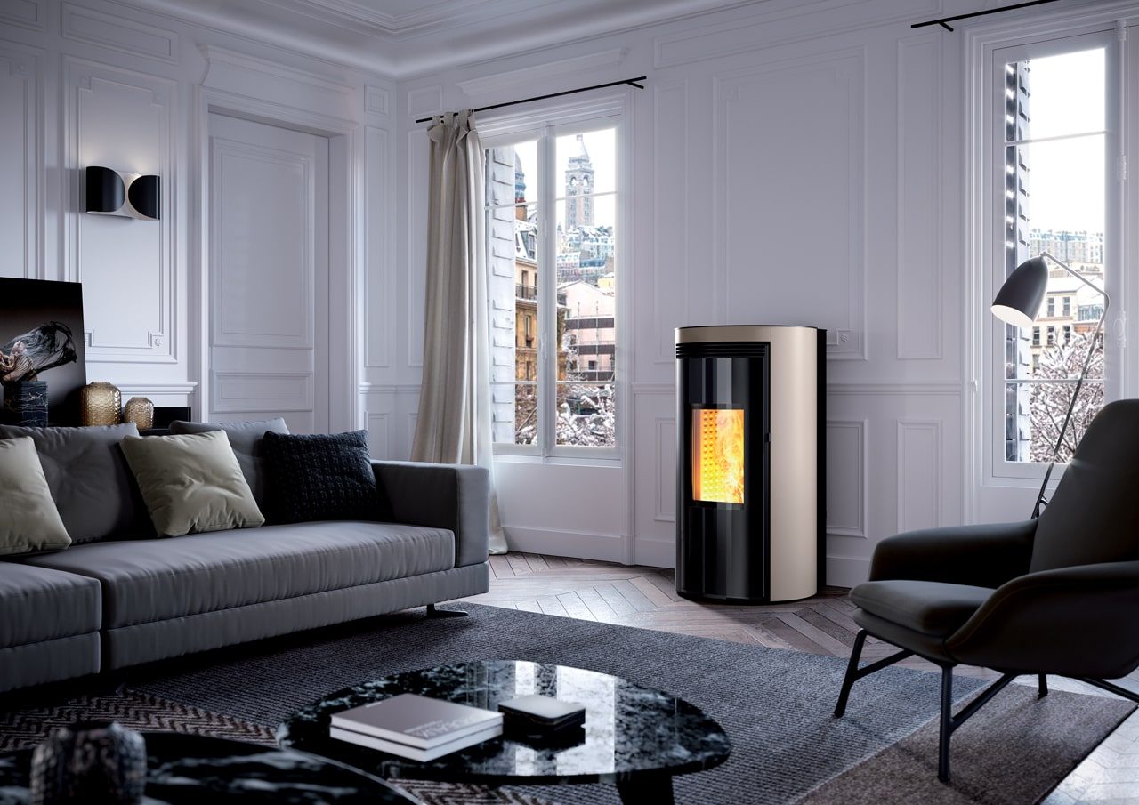 Poêle à Granulés RADIUS ED | Cheminées Viano Poêle à Granulés RADIUS ED | Cheminées Viano