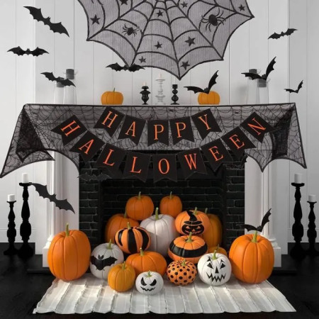 Décorer une Cheminée pour Halloween Décorer une Cheminée pour Halloween